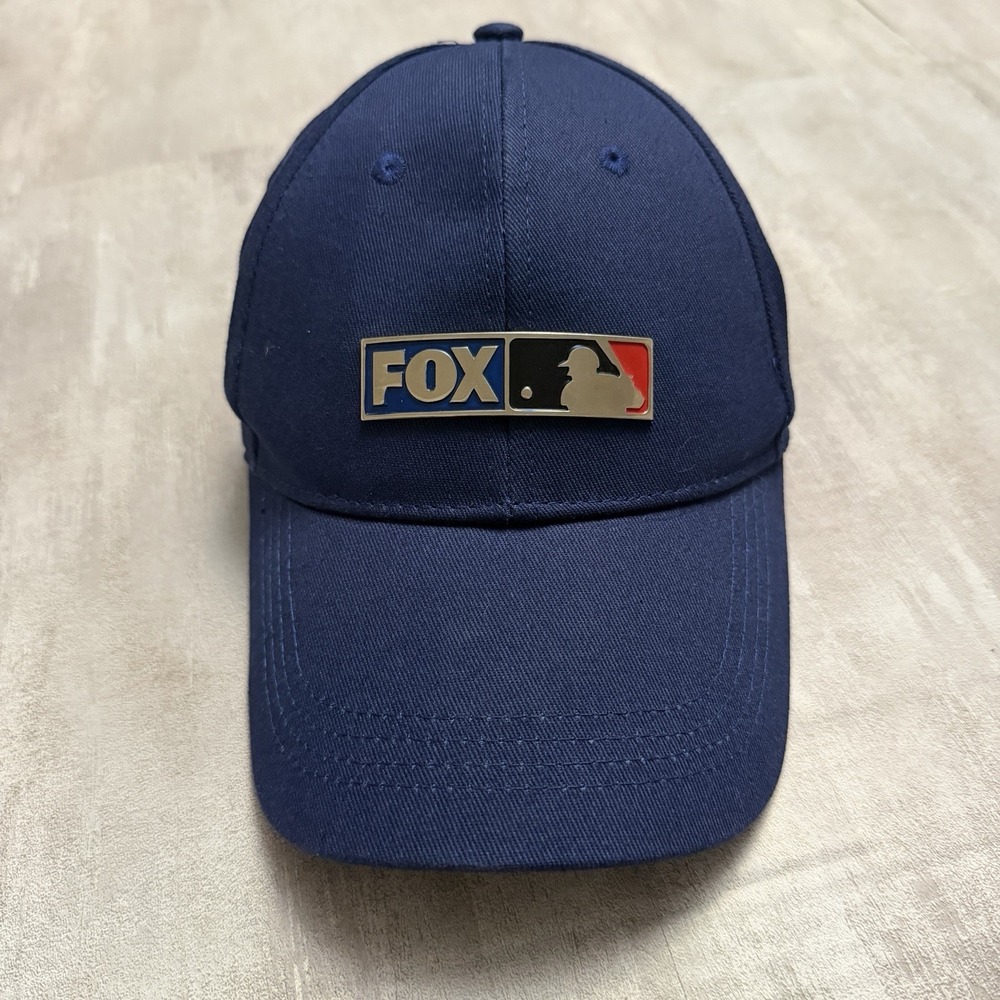 MLB on Fox Baseball Hat‎ Cap Blue Metal Logo Vintage Offbeat Productions Cotton